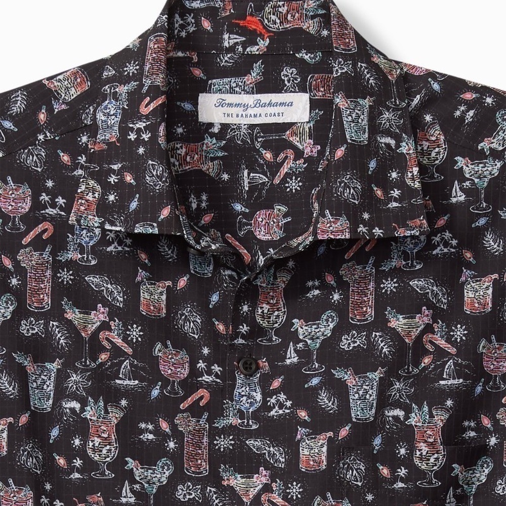 Tommy Bahama Men's Bahama Coast Boozy Nights IslandZone Shirt Small NWT - Picture 2 of 7